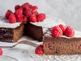 Flourless Chocolate Raspberry Cake