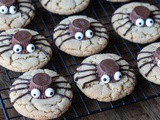 Halloween Peanut Butter Spider Cookies