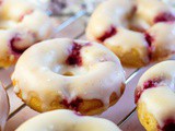 Lemon Raspberry Baked Donuts