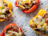Prime Rib Philly Cheesesteak Stuffed Peppers