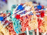 Red, White, and Blue Rice Krispies Treats