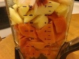 Papaya, Apple, and White Peach Smoothie