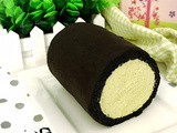 Charcoal Matcha Chantilly Roll Cake 竹炭抹茶蛋糕卷 （中英加图对照食谱）