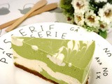 Non-Bake Matcha Marble Cheesecake 免烤抹茶大理石芝士蛋糕 （中英加图对照食谱）