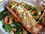 Zalm met miso soep