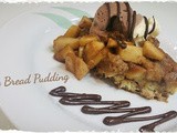 Apple Bread Pudding with Ice Cream