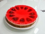 Non-Bake Strawberry Jelly Cheesecake