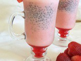 Strawberry Basil Lassi / Sweet Lassi