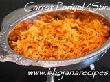 Carrot Poriyal / Carrot Stir Fry