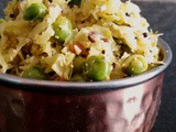 Ginger Flavoured Cabbage and Peas Curry
