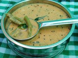 Keerai Thandu Thengai Kuzhambu ( a gravy with the tender stems of Amaranth leaves)