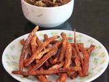 Seeni avaraikkai /Kothavarangai Vaththal (Sundried Cluster Beans)