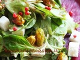 Insalata con rape, pistacchi e feta e dressing all'arancia