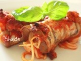 Involtini di melanzane con spaghettini