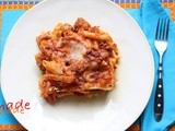 Pasta al forno con polpettine di melanzane, scamorza e pancetta