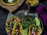 Roasted Corn and Tomatillos Salsa Tacos