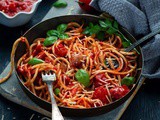 Roasted Tomato Pasta with Garlic