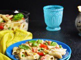 Vegetable Pasta in White Sauce