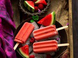 Watermelon Raspberry Popsicles