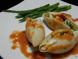 Seafood Stuffed Shells with Vodka Sauce