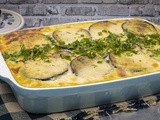 Moussaka – griechischer Auflauf mit Auberginen, Hackfleisch und Kartoffeln