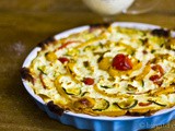 Paprika-Quiche oder Was man mit zwei Paprikaschoten und einem Zucchino Leckeres zaubern kann