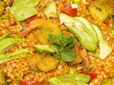 Tomaten-Risotto mit Scampi – in 30 Minuten fertig