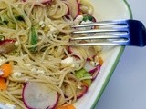 Avocado-Carrot-Radish Pasta Salad with Feta