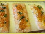 Baked  Onion Salmon with Sweet Potato Crumbs