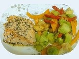 Citrus Salmon with Veggie Saute - Improv
