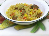 Corn and Quinoa with Sausage