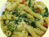 Penne with Grape Tomatoes and Spinach,