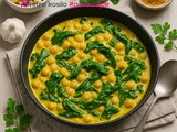Čičerikin curry z blitvo in kokosom