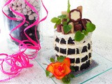Črno bela gola torta
