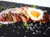 Goveja tagliata na vijolični cvetači