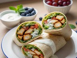 Hitri piščančji wrapi s sredozemsko solato