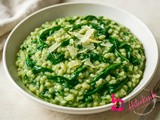 Kremasta špinačna rižota s parmezanom in limono
