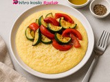 Polenta s sirom in pečeno zelenjavo