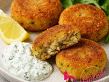 Polpeti iz tune in krompirja s tzatziki omako