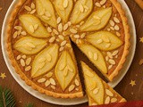 Praznična hruškova pita z mandlji in medom