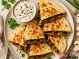 Quesadilje z gobami in sirom + salsa–jogurt dip