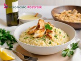 Rižota s koruzo in popečenim piščancem
