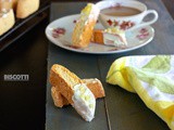 Almond,lemon,ginger biscotti