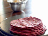 Beet chapatis/rotis/flatbread