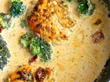 Roast chicken in cream sauce