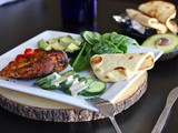 Tandoori chicken salad with mint garlic buttermilk dressing