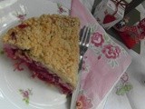 Cranberry and Rhubarb Crumble Tart