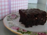 Dark Indulgent Chocolate and Walnut Brownies