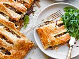 Butternut Squash Pie with Shallots, Radicchio, and Feta