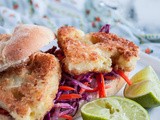 Cauliflower Steak Burgers with Tangy Coleslaw
